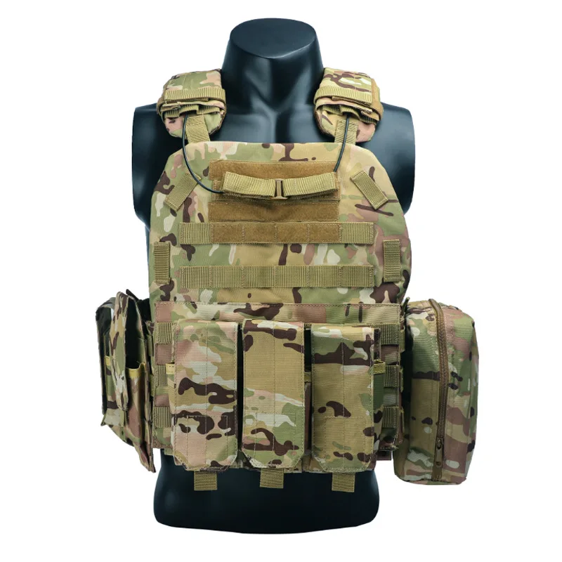 Tactical Vest Combat Training Adjustable Modular Paintball Safety Vest