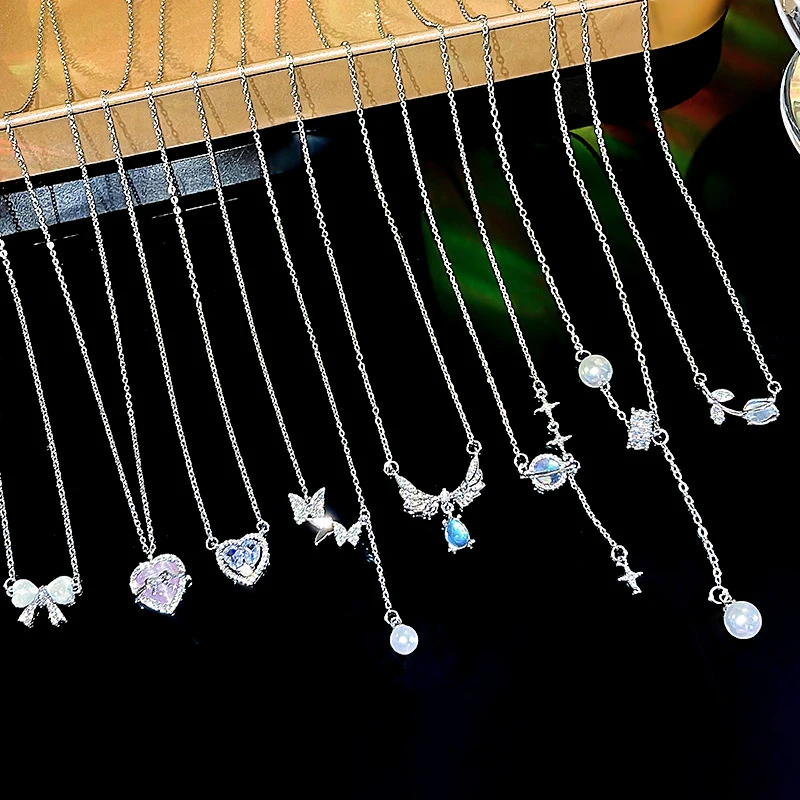 18K gold-plated luxury shiny zircon necklace High quality fashion jewelry necklace wholesale