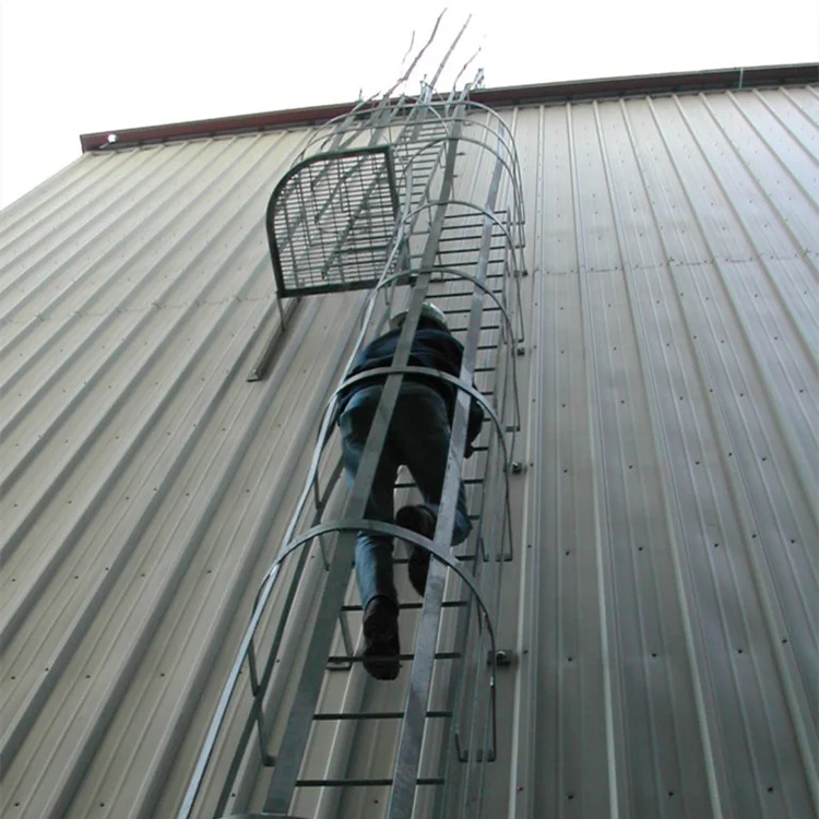 High quality durable excellent quality anti-rust maintenance platform stainless steel access ladder