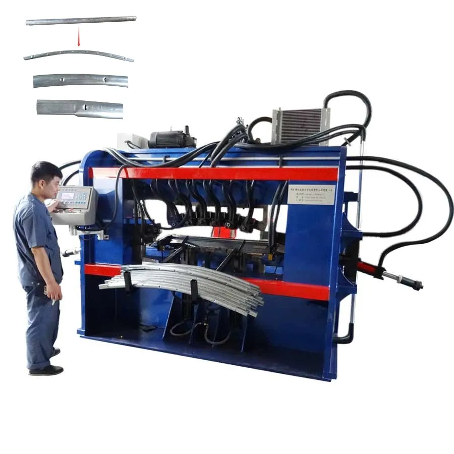 Automatic pipe press arch punching hole and tabernacle tube end forming machine for trampoline