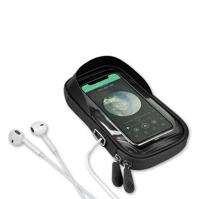 Adjustable Mountain Bike Handlebar Bag Bicycle Mobile Phone Case Waterproof Cycling Phone Mount Holder