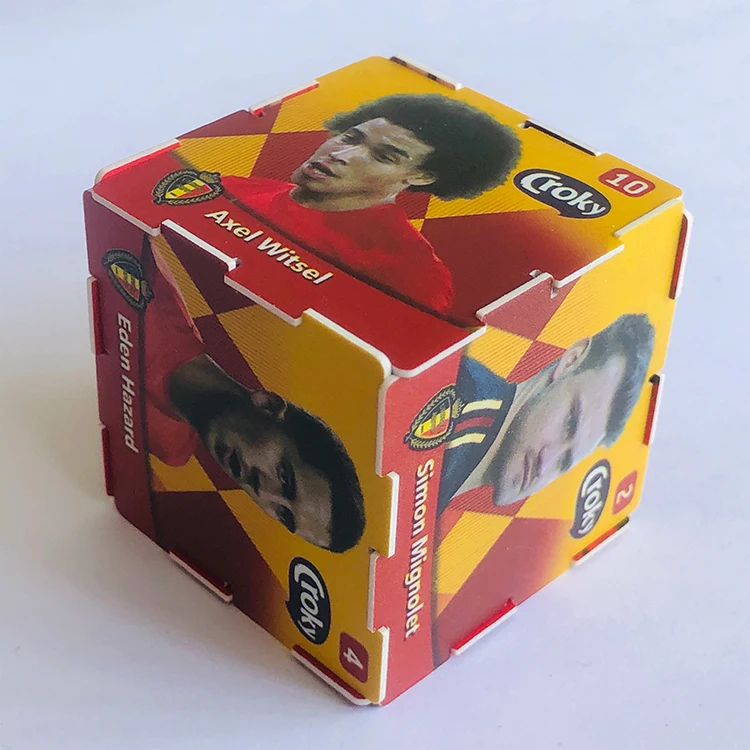 Factory direct plastic pp puzzle 3d cubic pp puzzle football puzzle card
