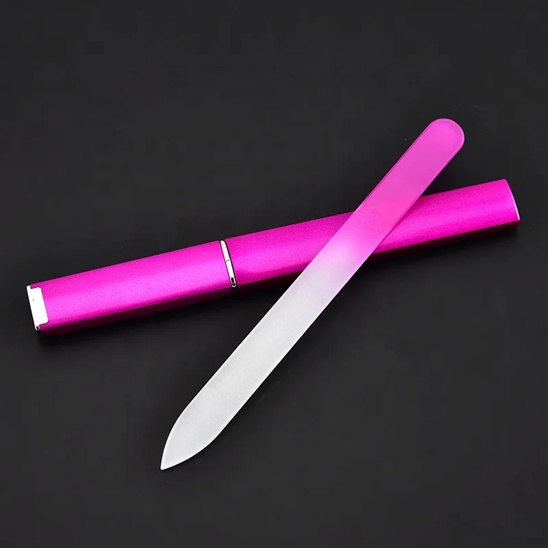 Low MOQ crystal nail file with gift box