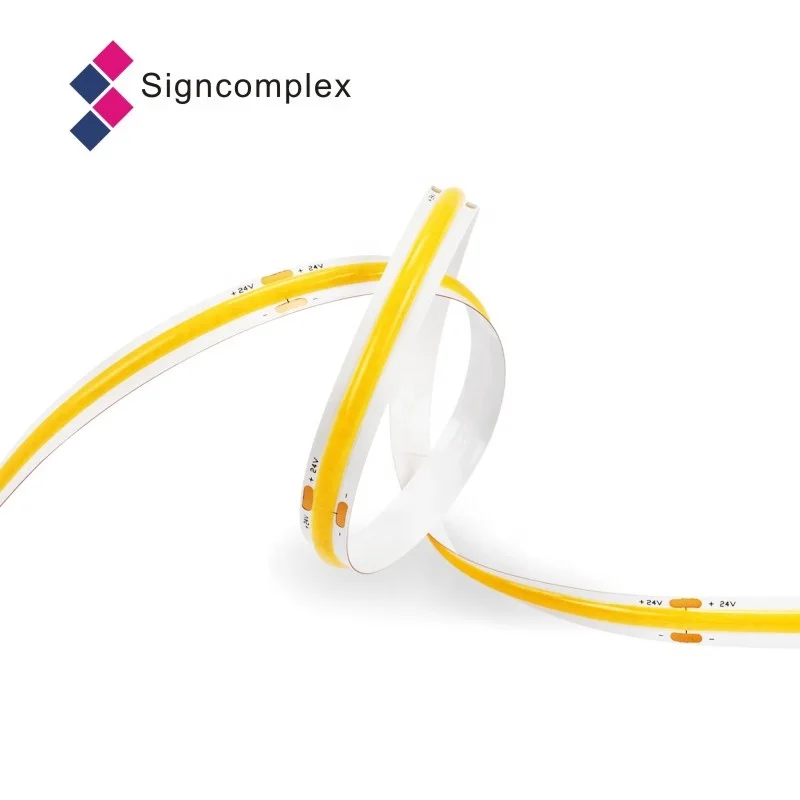 Hot Sale No Dot 480LED/M 8mm 24V Flexible 2700k 6500k Dimmable Cob Led Strip Light