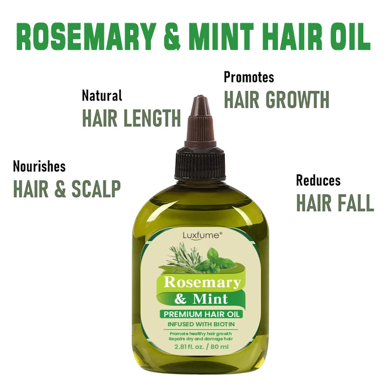 Private Label 80Ml Rosemary Hair Essential Oils For Natural Hair Growth