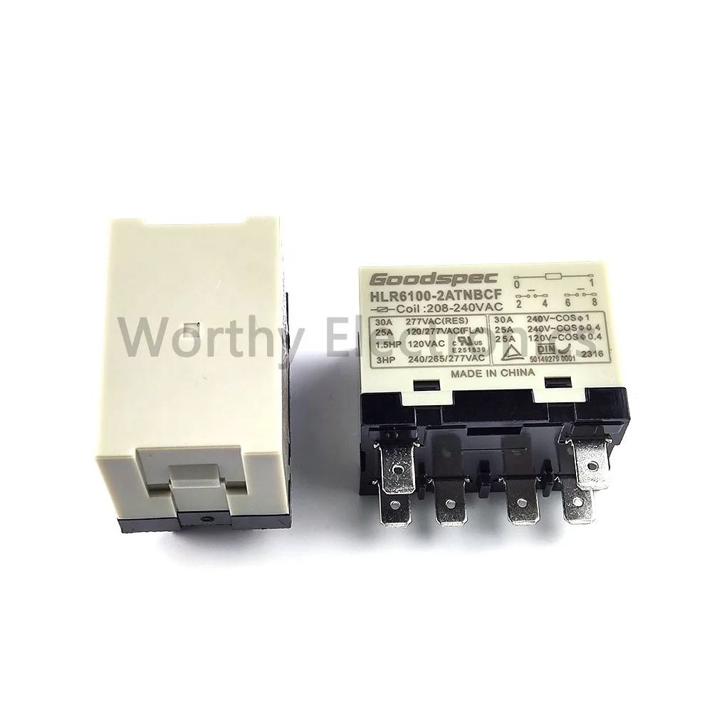 Электронный компонент электромагнитное реле постоянного тока 208-240VAC 30A 6PIN 2ATUBCF DIP HLR6100-2ATNBCF