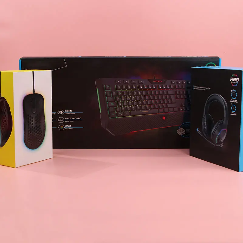 factory price make corrugated paper keyboard package box custom print logo mouse headphone boxes for consumer electronic