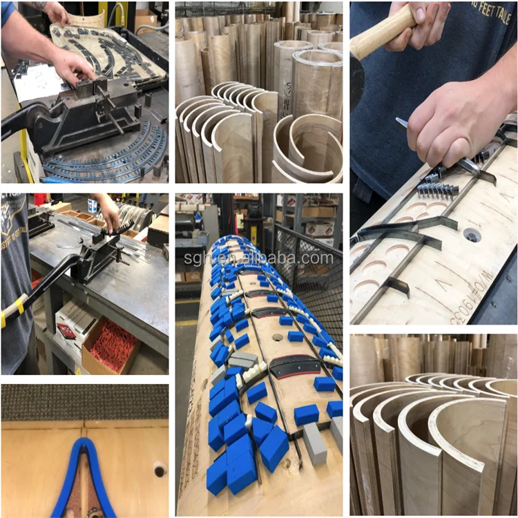 13mm 18mm CNC plywood veneer round rotary curved die cutting plywood board for die making