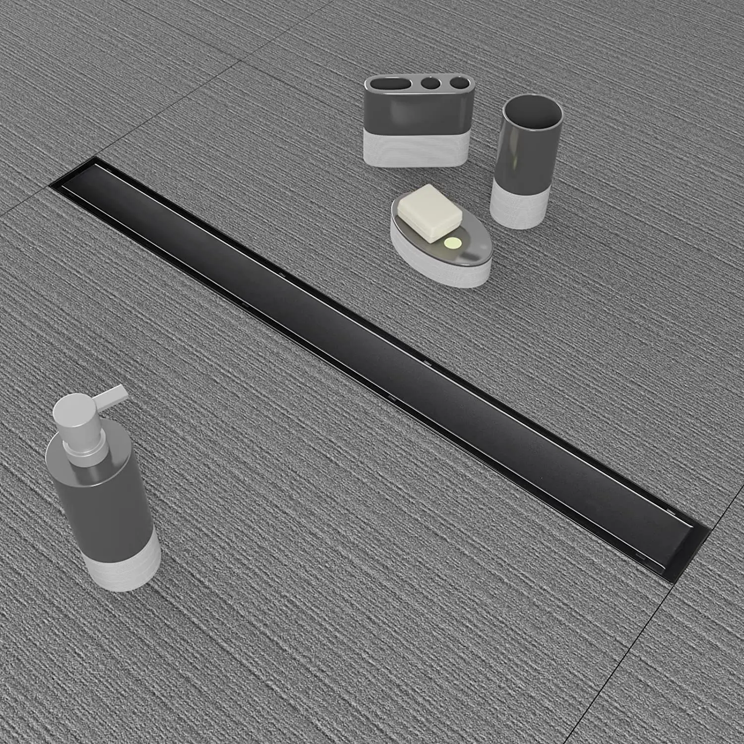 Wholesale Invisible Linear Drain Tile Insert Shower Drain SUS304 Stainless Steel Bathroom Floor Drain