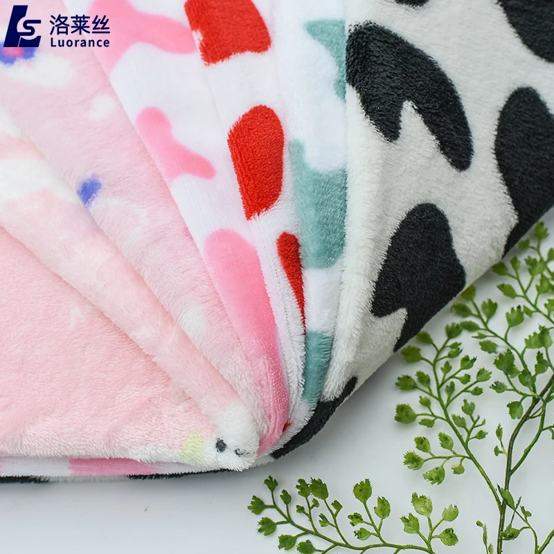 black and white cow design fabric double sided blanket fabric 100% polyester flannel