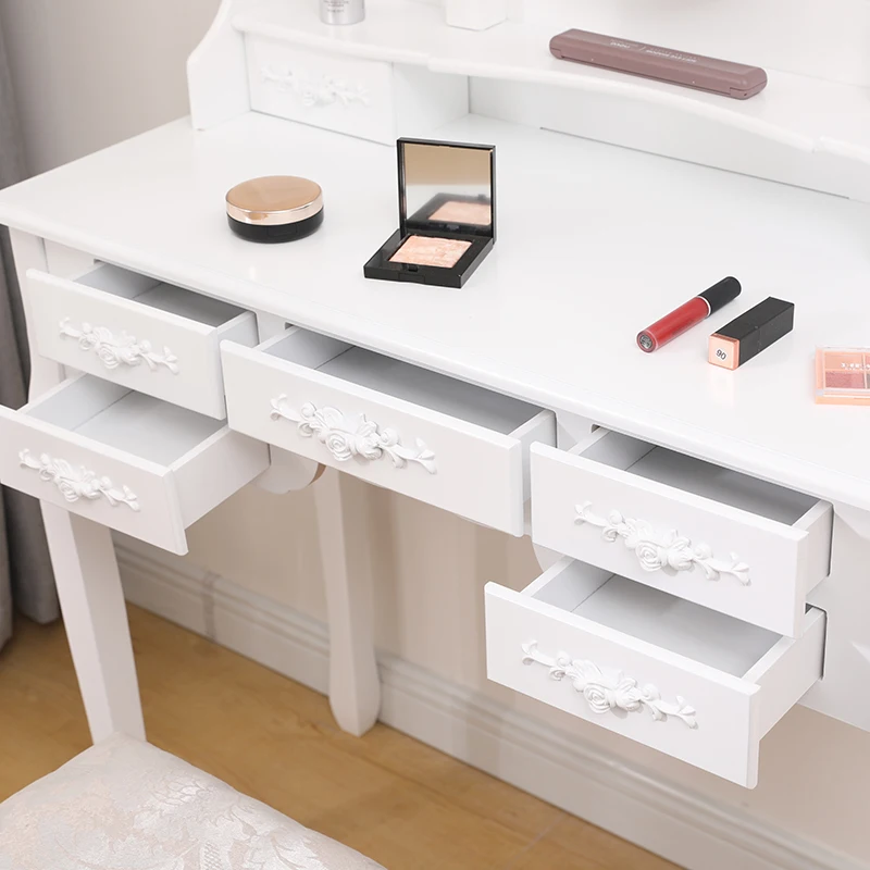 Hot sale Modern Hotel Apartment Makeup Vanity Cosmetics Desk Dressing Table With Mirror