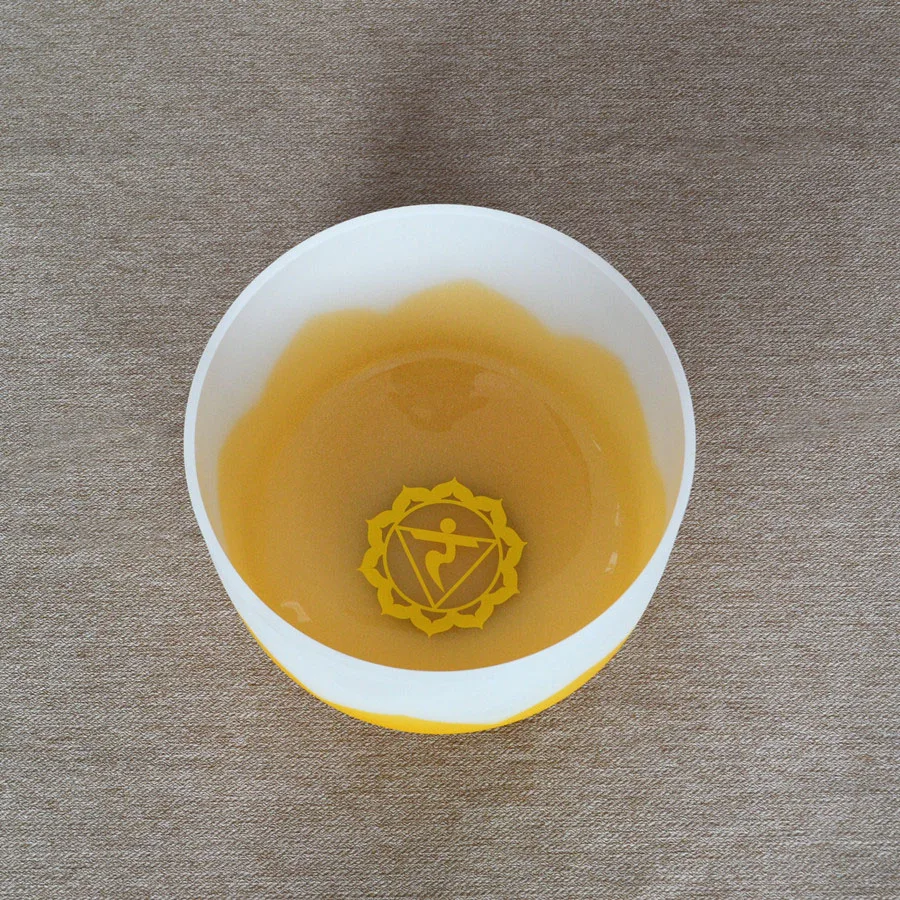 Кварцевая матовая чакра, лотос, Хрустальная Поющая чаша, набор