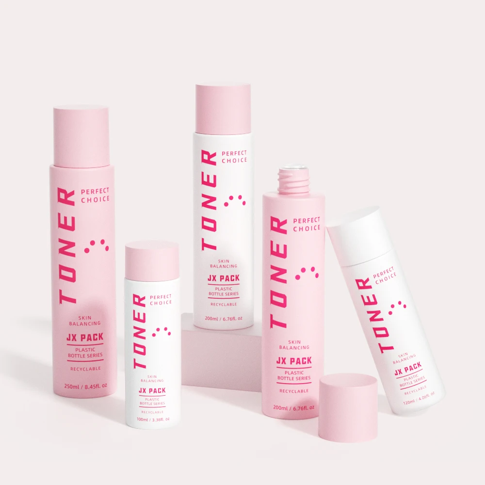 100 120 200 250 ml Cosmetic Skincare Packaging PET Toner Bottle White pink Clear Empty matte Frosted Plastic Bottles For Toner