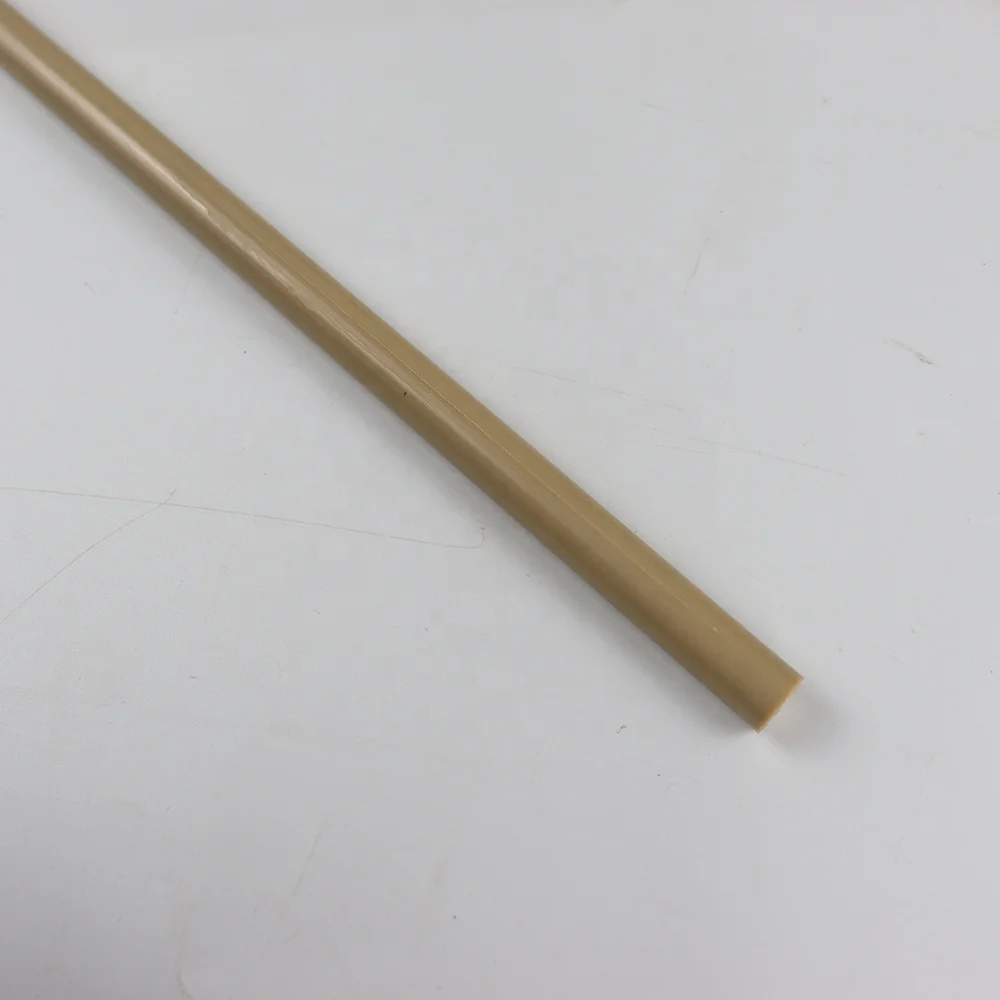 CNC Machining Natural Glass Fiber Filler Reinforced Custom Plastic Rod PPS Rod Bar PEEK Material Rod