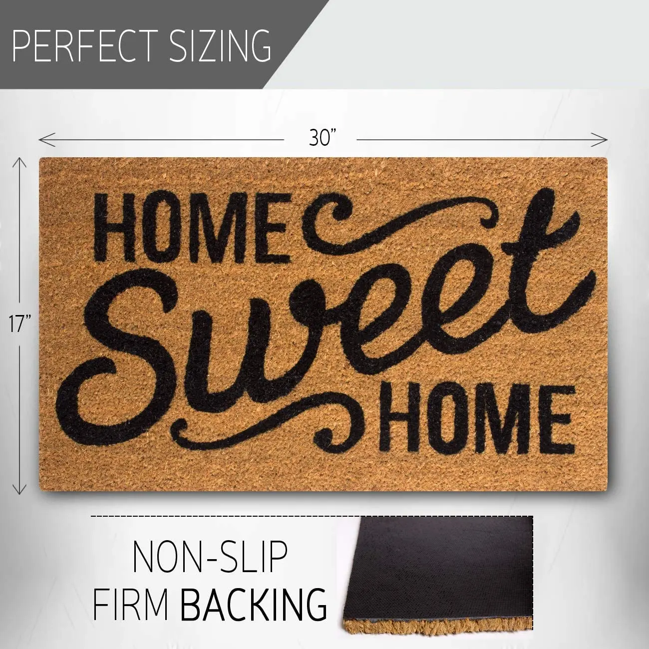 Door Mat with Heavy Duty Backing, Home Sweet Home Custom Doormat