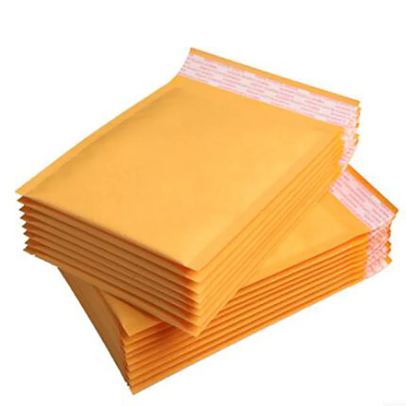 
Kraft Paper Working Document Envelope Express Delivery Courier Lined Bubble Self-sealing Thickened Courier Bubble Bags 