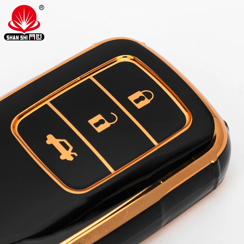 Hot sale car accessories designer key cover TPU Smart three buttons Car Key Cover For Honda Auto Car