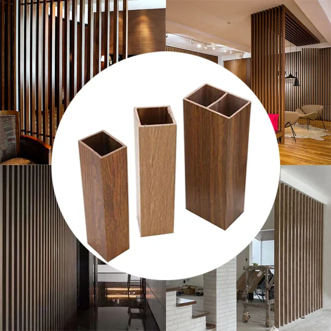 Cheap Custom Wpc Tube Square Wpc Timber Tubes Cheap 25*50 50*50 75*50 100*50 100*35 180*80mm Waterproof Wpc Timber Tubes