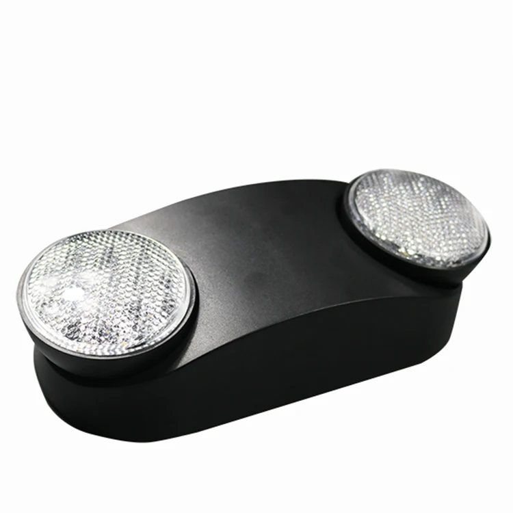 Black body CEC T20 Qualified 120-277V LED Emergency Exit Lighting Fixtures with 2 LED Heads and Back Up Batteries