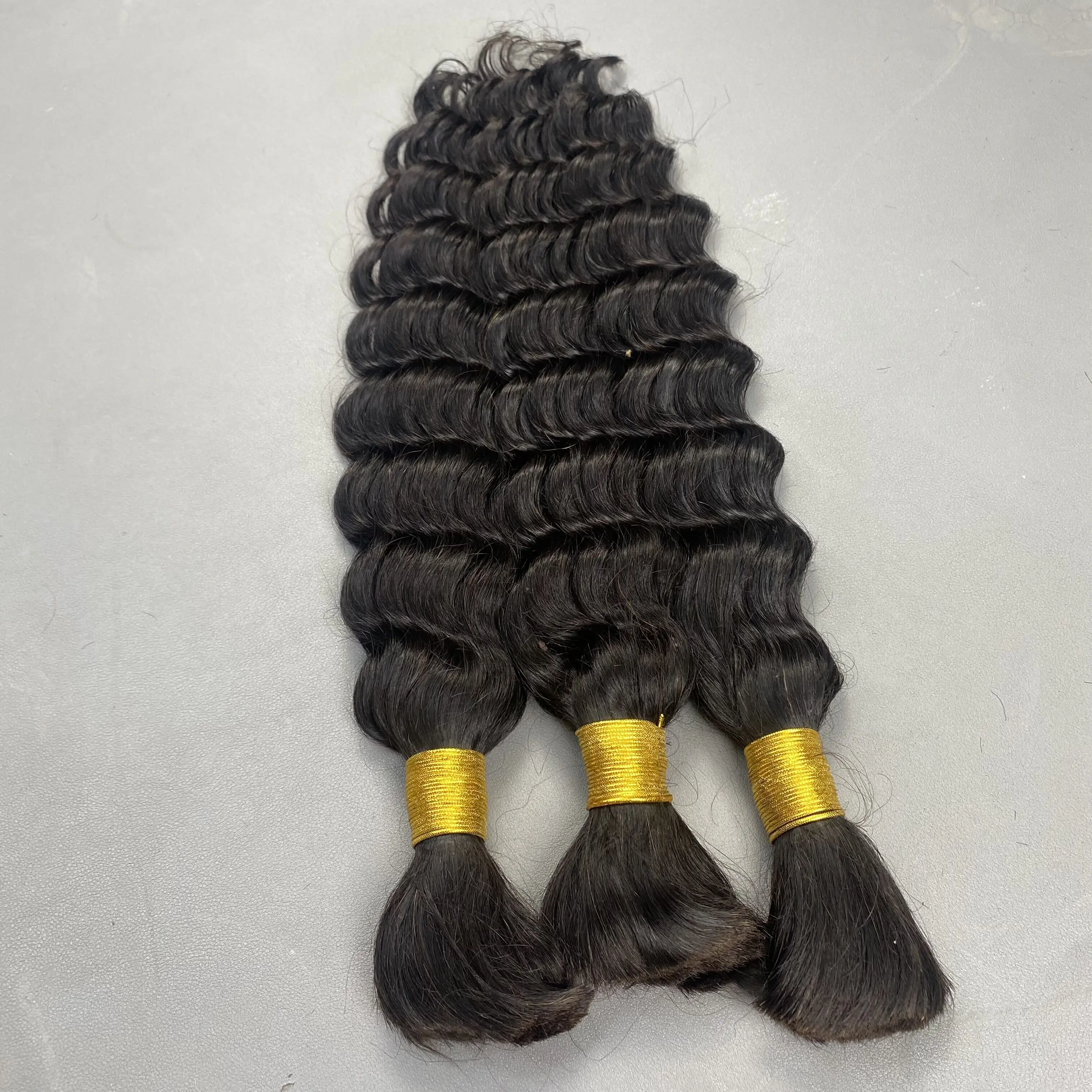 Бразильские натуральные волосы Remy объемные глубокая волна для плетения вьющиеся наращивания без Уточки вязаные косы