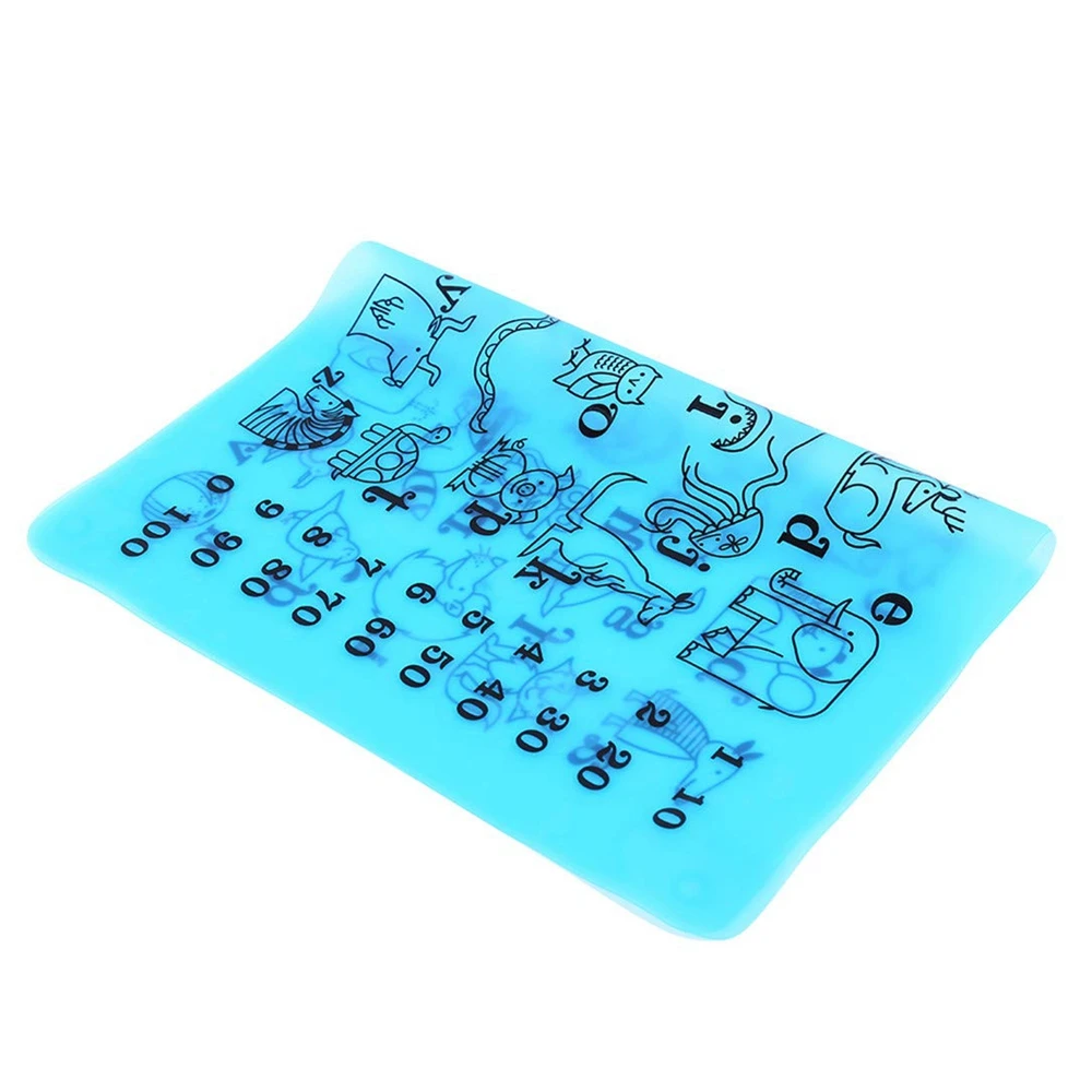 Reusable Silicone Dinnerware Cartoon Graffiti Mat Coloring Placemat Kids Feeding Dishes mat Dining Suction Cup Table Insulated P