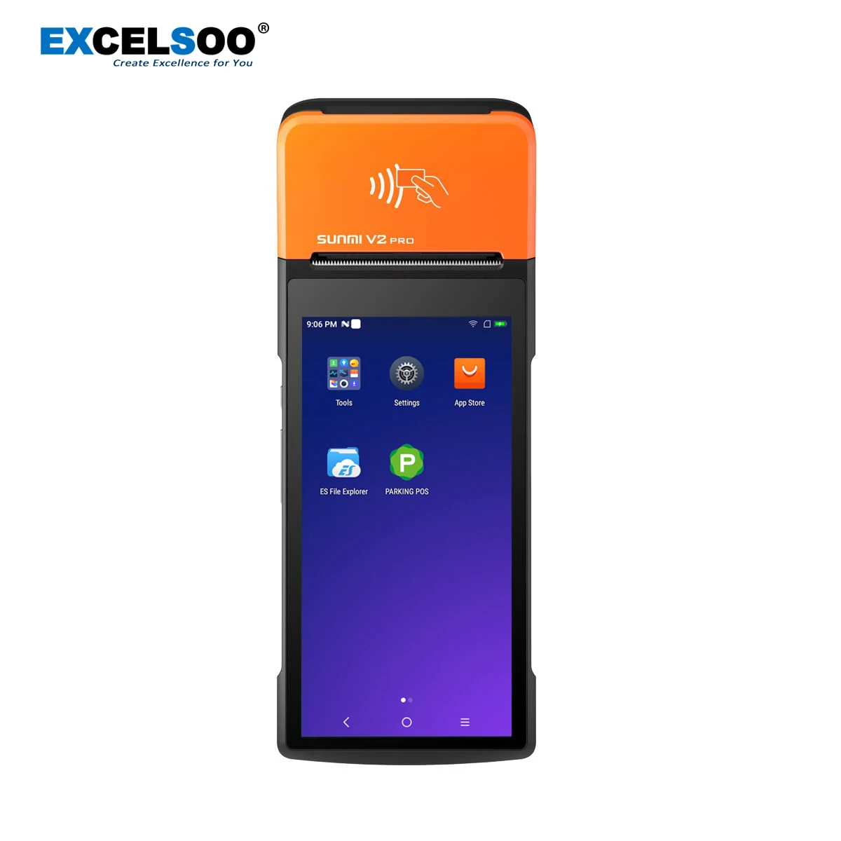 Portable Handheld Pos parking receipt printer, billing payment machine for parking management