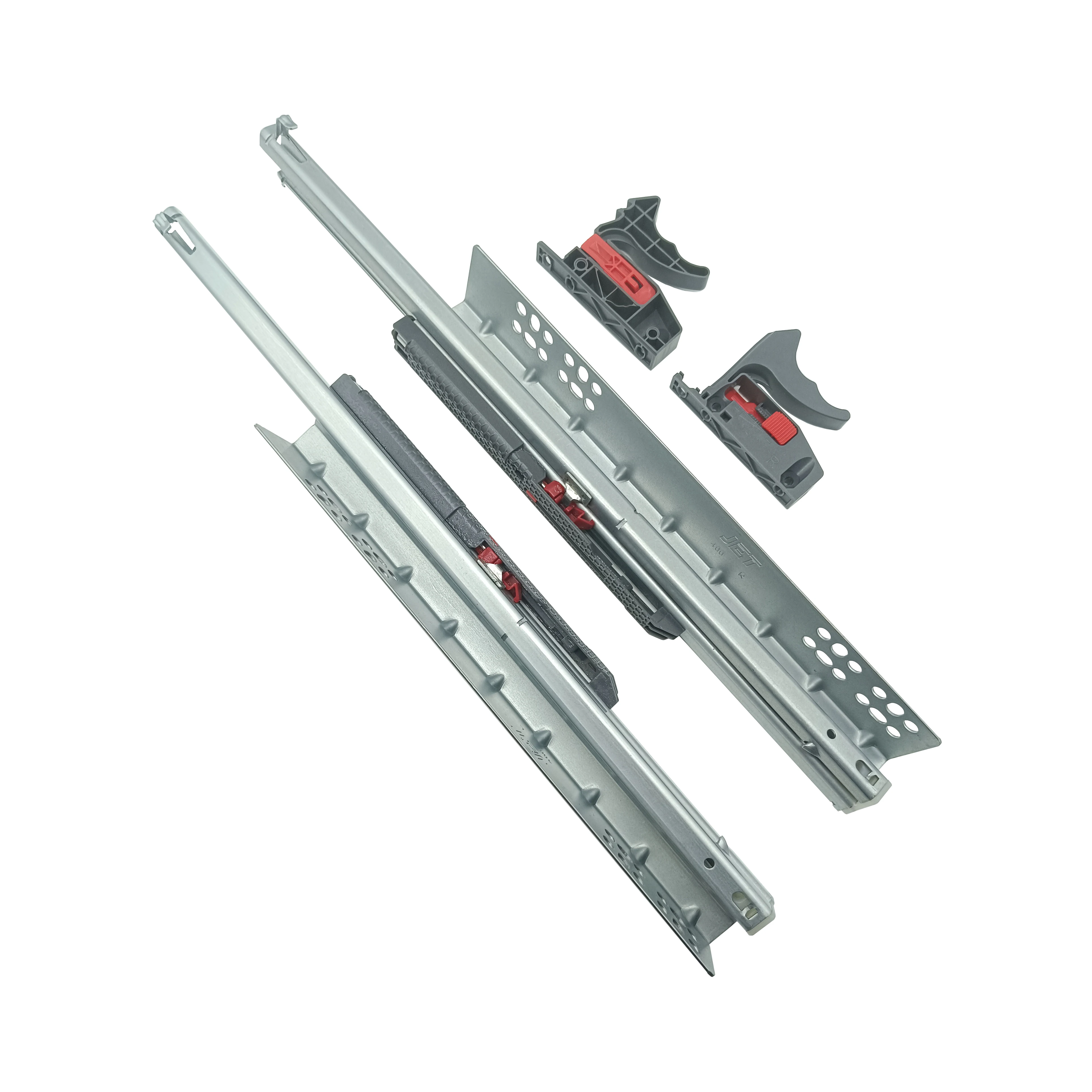Factory Telescopic Channel V6 Undermount Drawer Roller Concealed Mounting Slides Drawer Rail B-Slide Soft Close Drawer Slide