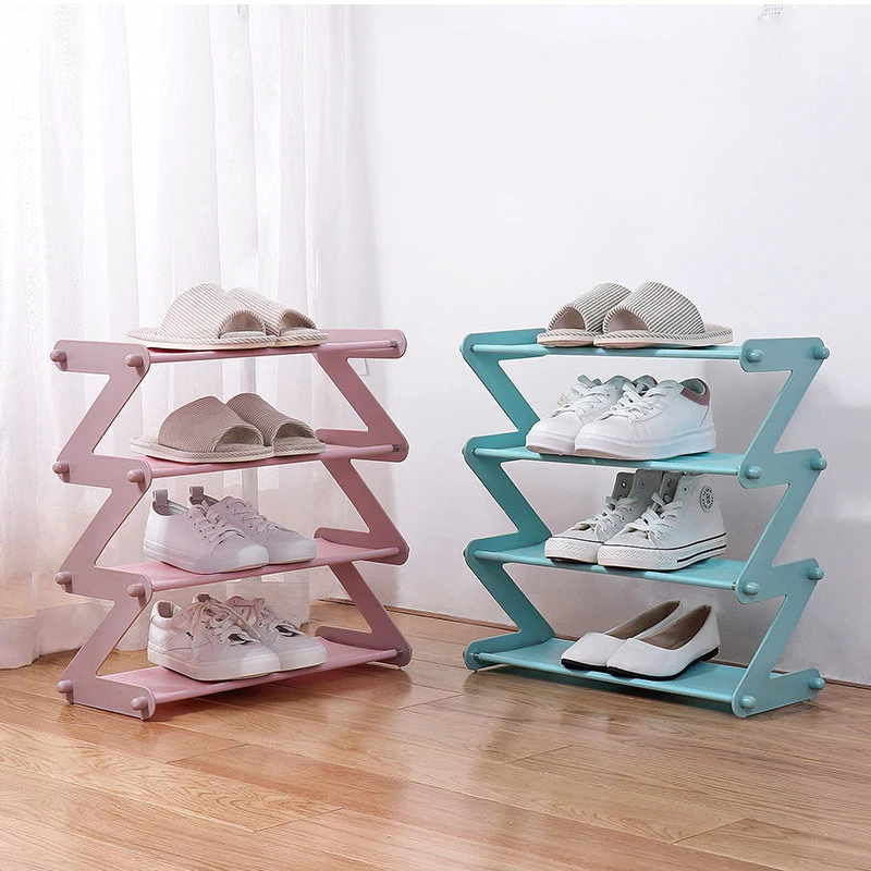 Luxury Holder Shelf Stand Plastic Foldable Storage Organizer Shoe Rack Cabinet For Store Home