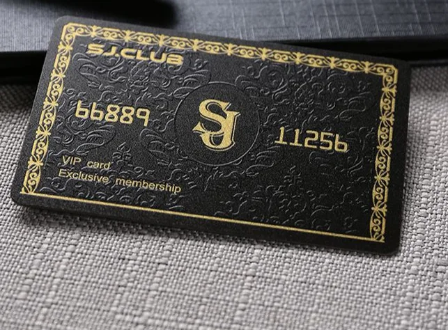 Proper Price High Quality PVC Plastic Business Cards Gold Gift Card Golden Gift Cards