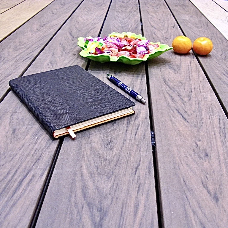 Alfresco engineered waterproof fire rated arch bio-color solid profile sanded finish wpc plastic wood composite deking flooring