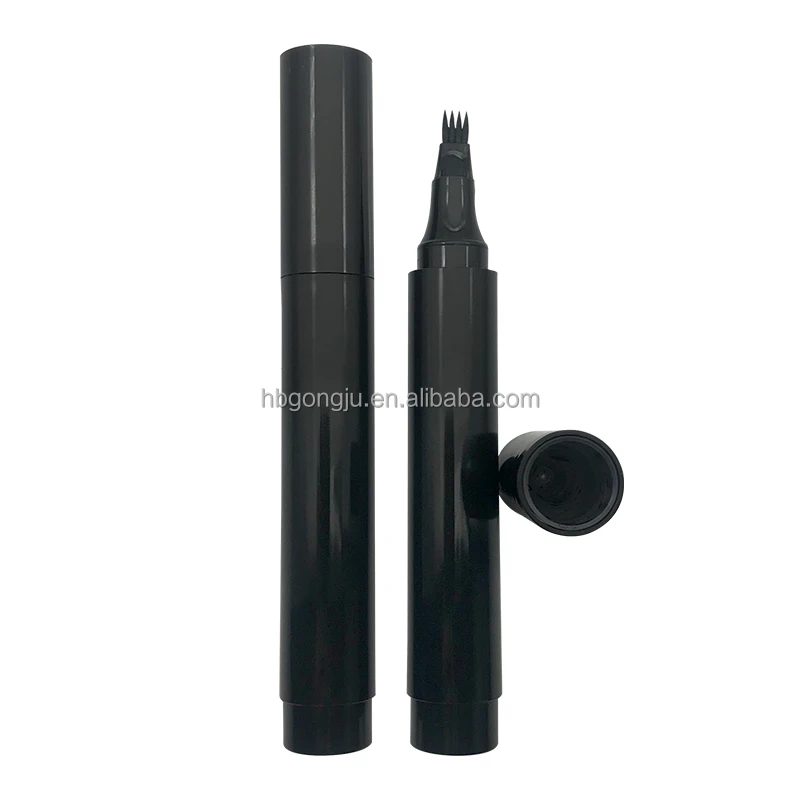 Wholesale long lasting waterproof Tattoo 4 Forks liquid eyebrow pencil with private label low MOQ