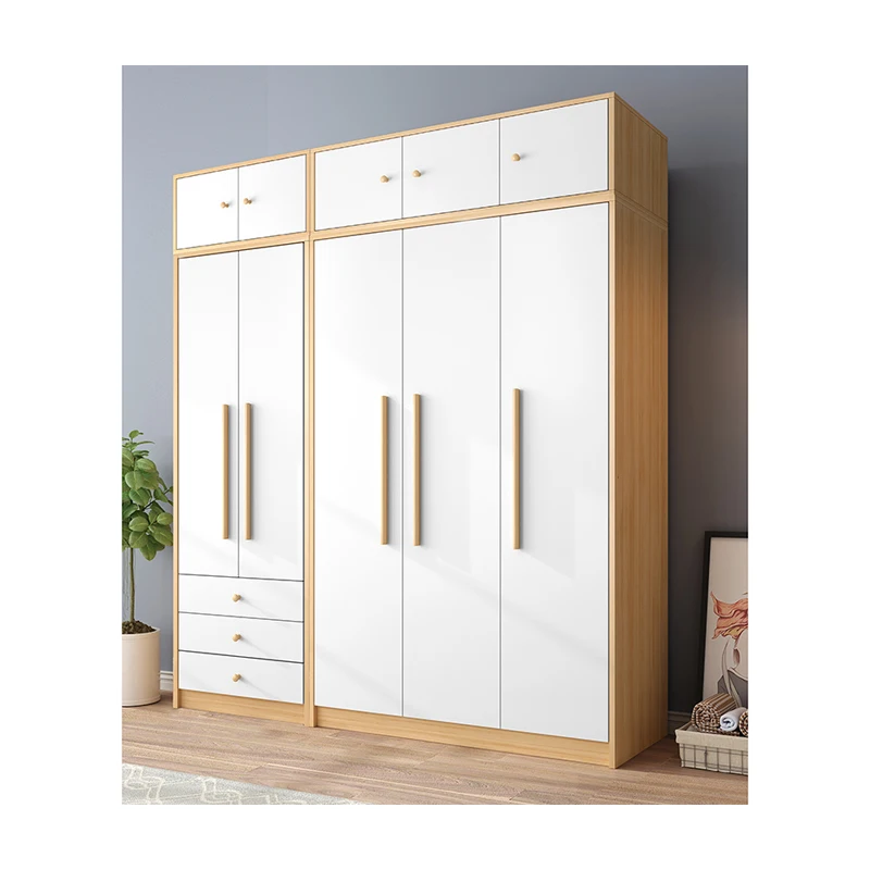 
Factory direct supply bedroom wall closet sliding wooden garderobe 