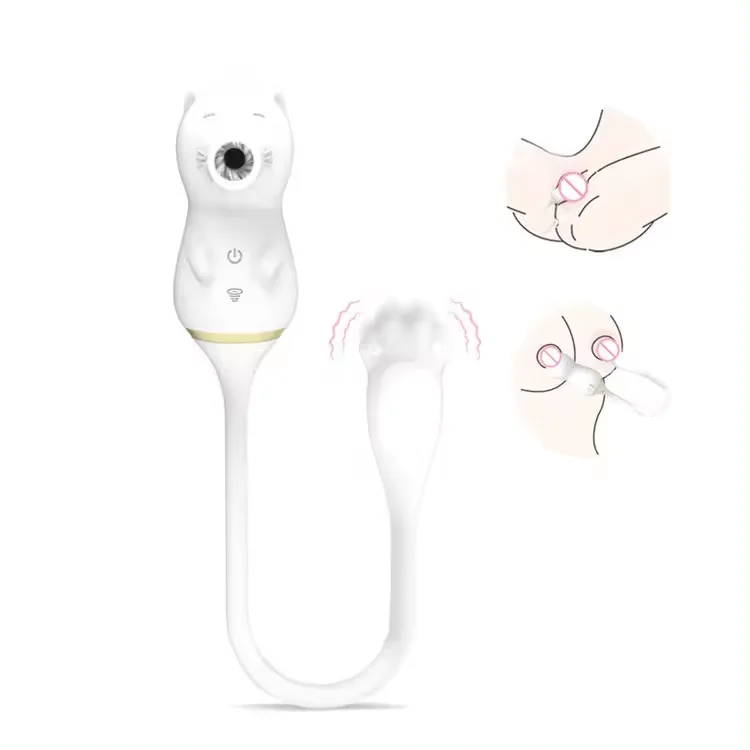 Best Seller 2 In 1 Strong Sucking Cat shaped Vibrator Clit Sucker Women Couple Clitoris Stimulation Masturb massager vibrators