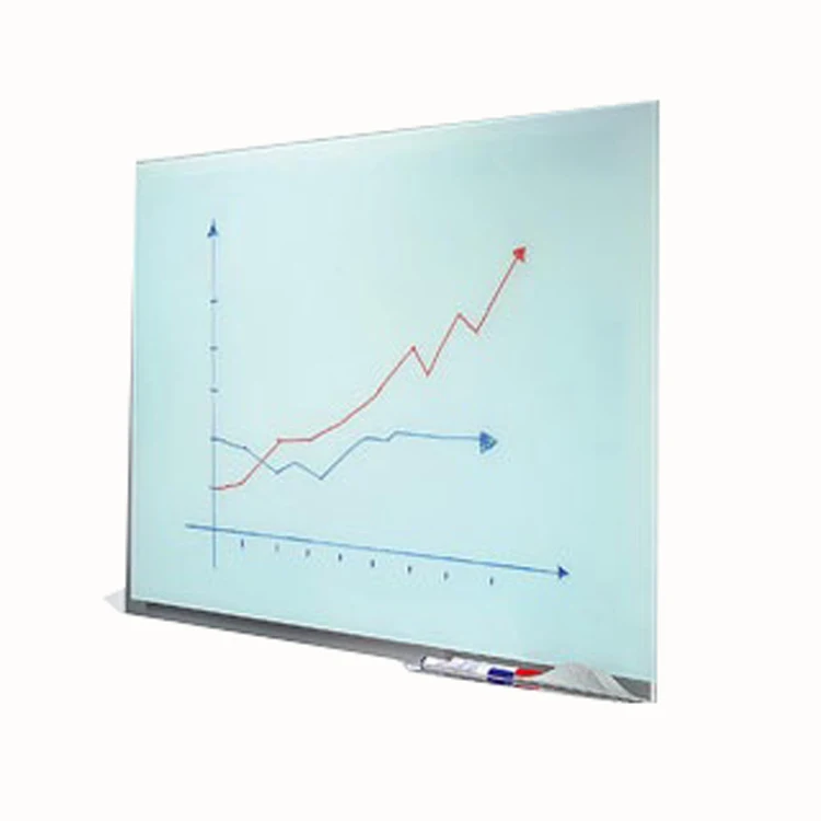 China Classroom Student Pen Holder Tray Steel Whiteboard with Print Standard Magnetic Tempered Glass Whiteboard