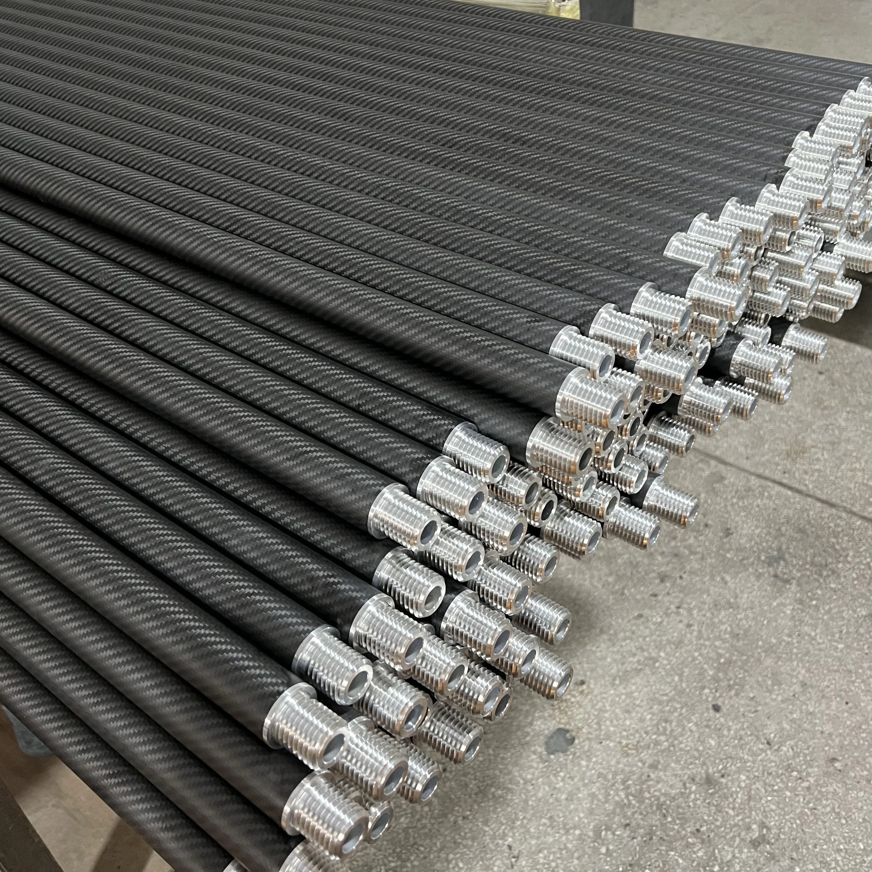 3k glossy twill carbon fiber telescopic tube connectors