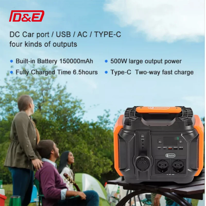 Best Price 500W 540WH Rechargeable Manufacturers Camping Lithium Battery Portable Power Stations for outdoor camping