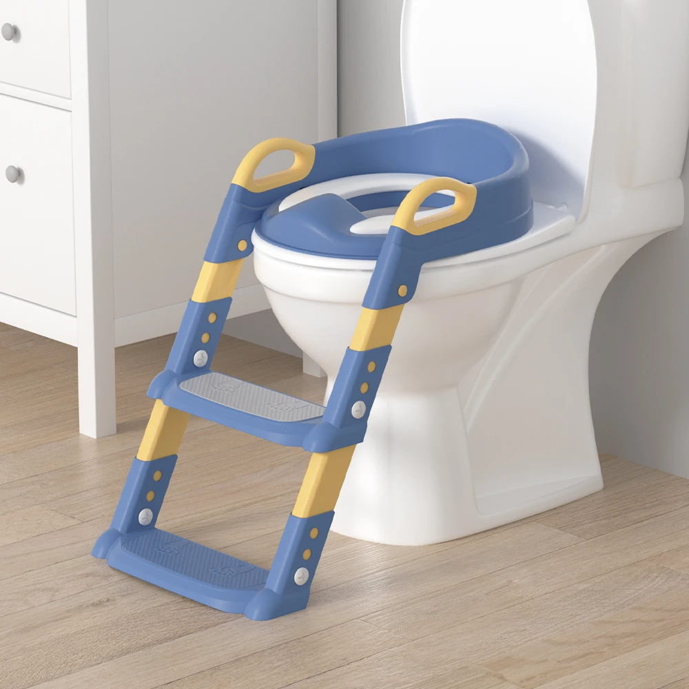 Hot selling portable  baby kids foldable potty training toilet seats with ladder