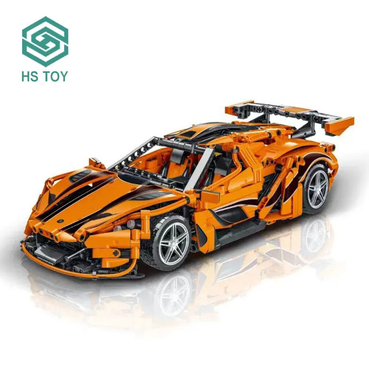 HS 1:14 Scale Orange Technol RC Mould King Mini Brick Car Building Set Other Toy Vehicles Plastic For Sale