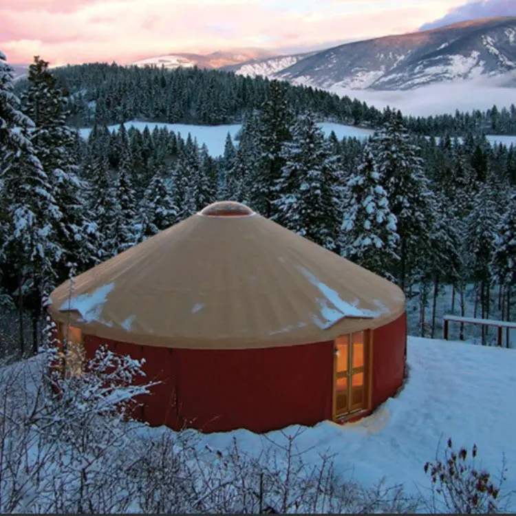 Carefully designed Mongolian yurt tent for quick setup