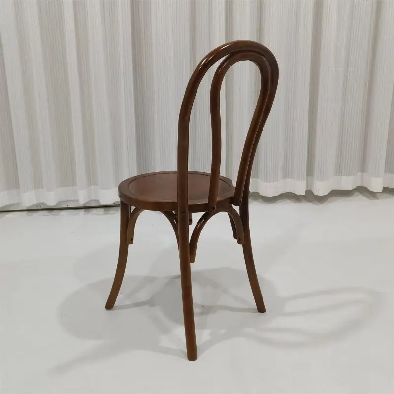 Beech solid wood wedding banquet chair X backrest Thonet chair solid wood dining chair for event