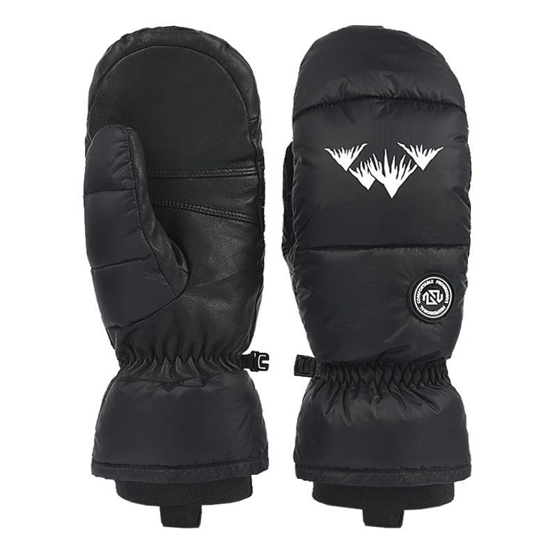 Winter Soft Premium Down Ski Snowboard Mittens Gloves Latest Ski Gloves Goat Leather Palm For Outdoor