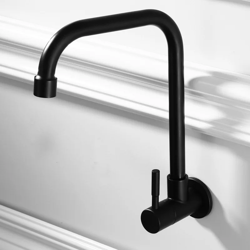 Wall Mounted Basin Faucet Single Cold Water Tap Bathroom Kitchen Sink Tap Spigot Garden Water Faucet Spout Mop Pool Ta