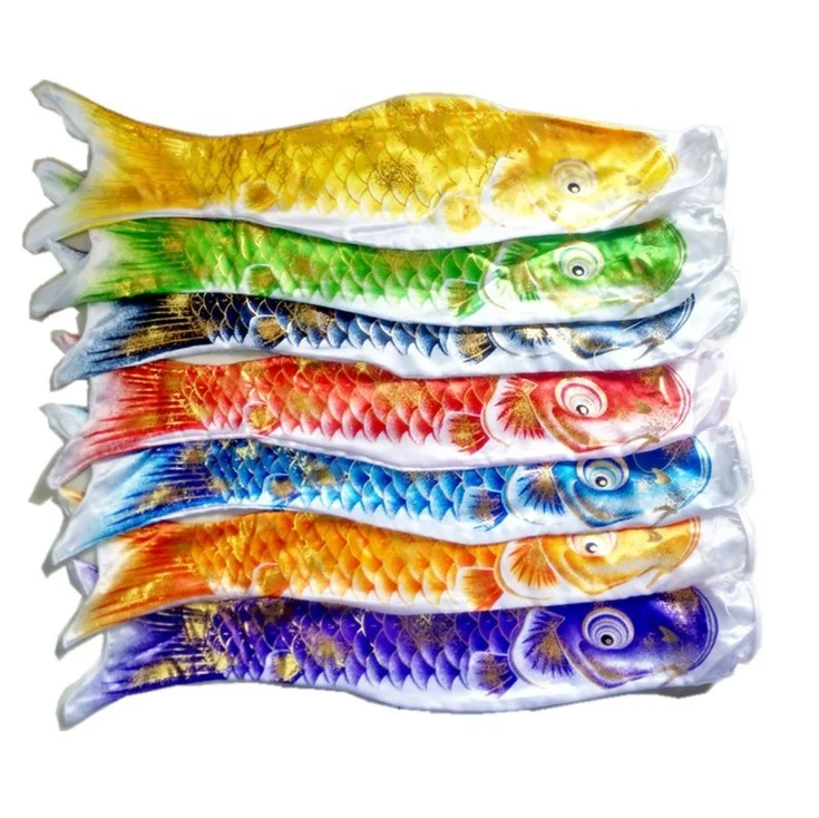 Wholesale Hanging Decor Japan Fish Flag Japanese Carp Flag Banner Stain Polyester Koi Fish Windsock