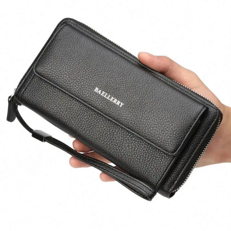 Free Sample best selling new design fancy multipurpose stylish clutch long wallet for men wholesale