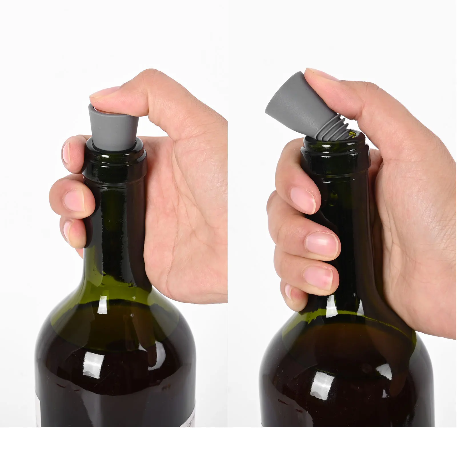 Silicone Wine Bottle Stopper Tapered Dustproof Beer Bottle Sealer Wine Silicone Wine Stopper