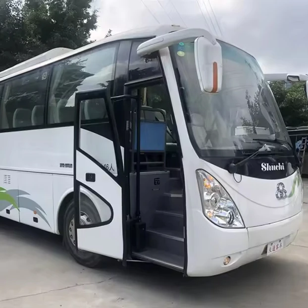50% Off 2017 Shuchi Bus YTK6118 New Energy Coach Used 48 to 70 Seater Pure Electric Luxury VIP Interior Automatic Coach