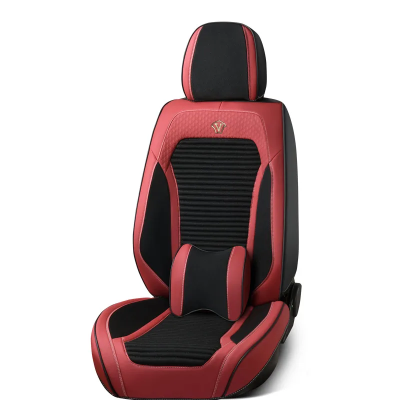 Leather material Buckwheat husk filling to relieve fatigue and easy care All-inclusive universal car seat covers