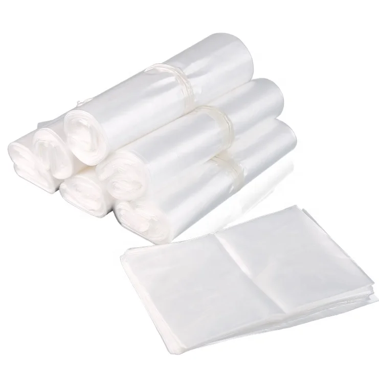 Custom flat pocket thick matte plastic bag clothing cotton storage bag large pigment bucket inner film bag