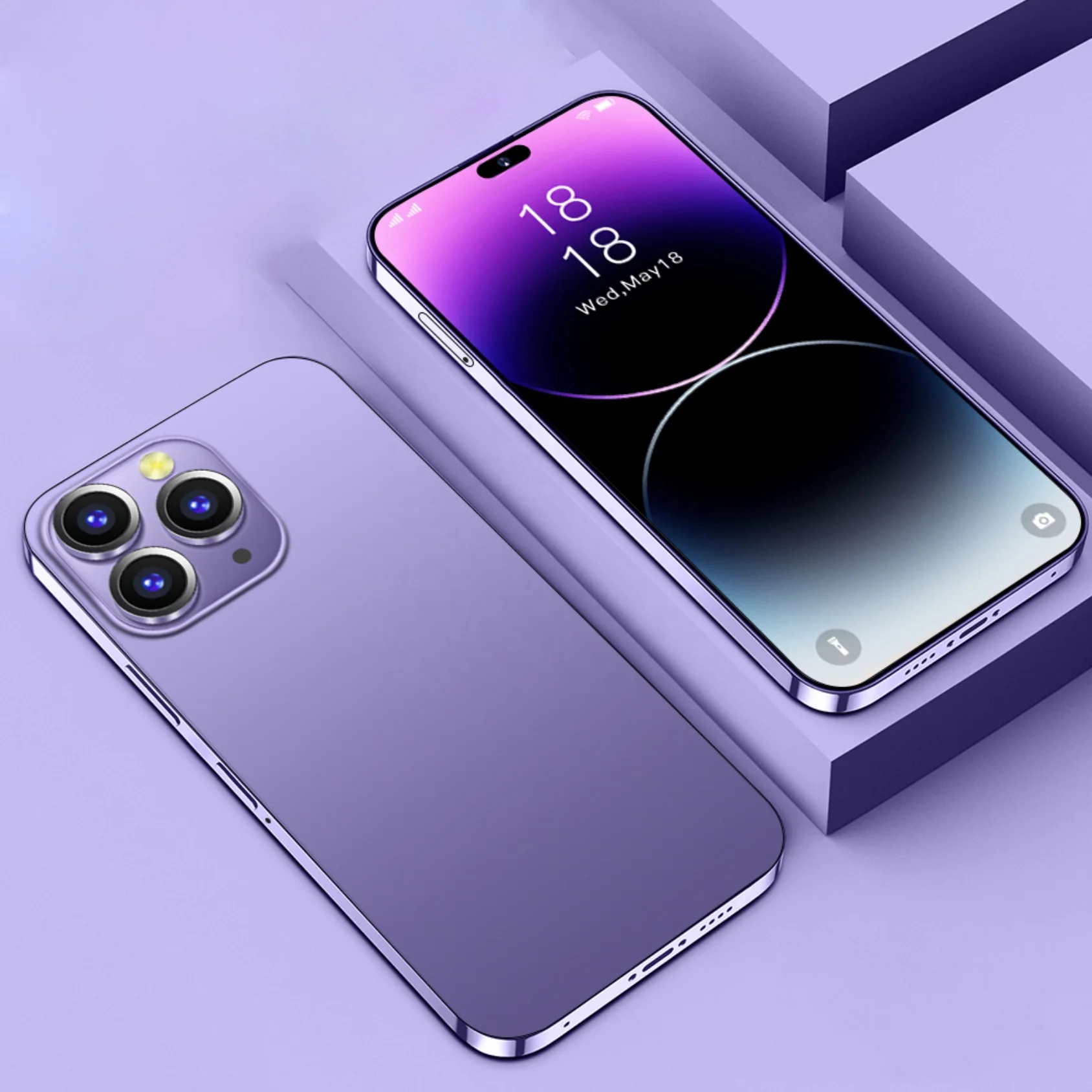 GoShop Hot Selling i 14 pro max cheap Android 10 Mobile Phone with 32MP+64MP HD Rear Camera OEM Smartphone