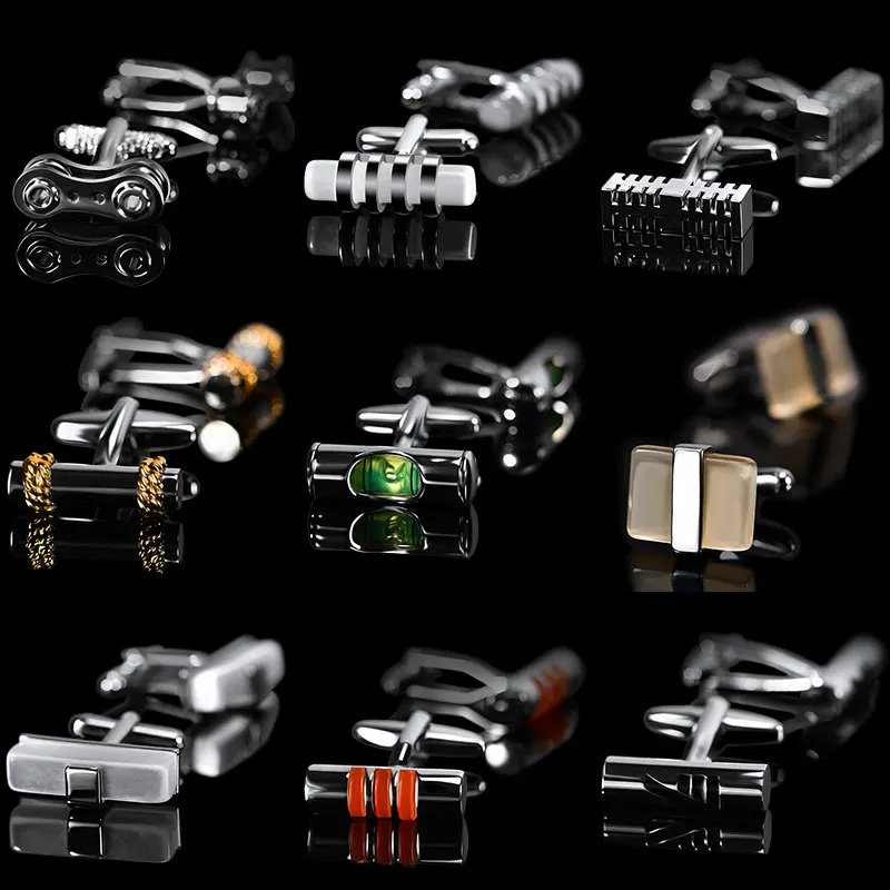 
Luxury Fashion Simple Design Skull Logo Embassy Metal Custom Cufflinks Silver 